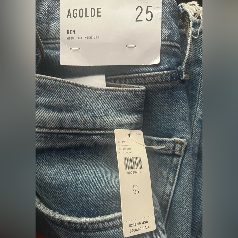 AGOLDE Ren High-Rise Crop Wide-Leg Jeans NWT Forum - Picture 8 of 16